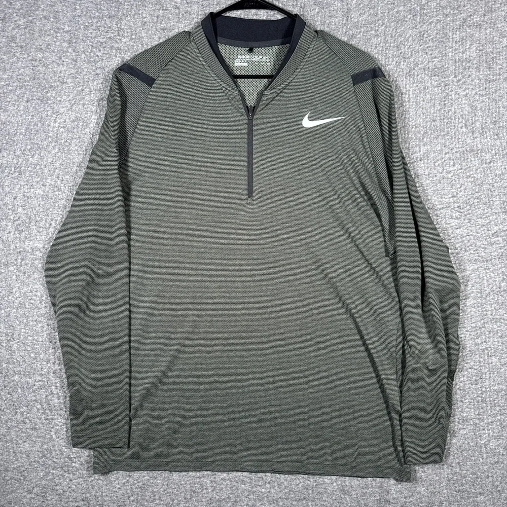 Nike Golf Pullover Mens XXL Green Dri-Fit Band Blade Collar 1/4 Zip Dallas Star